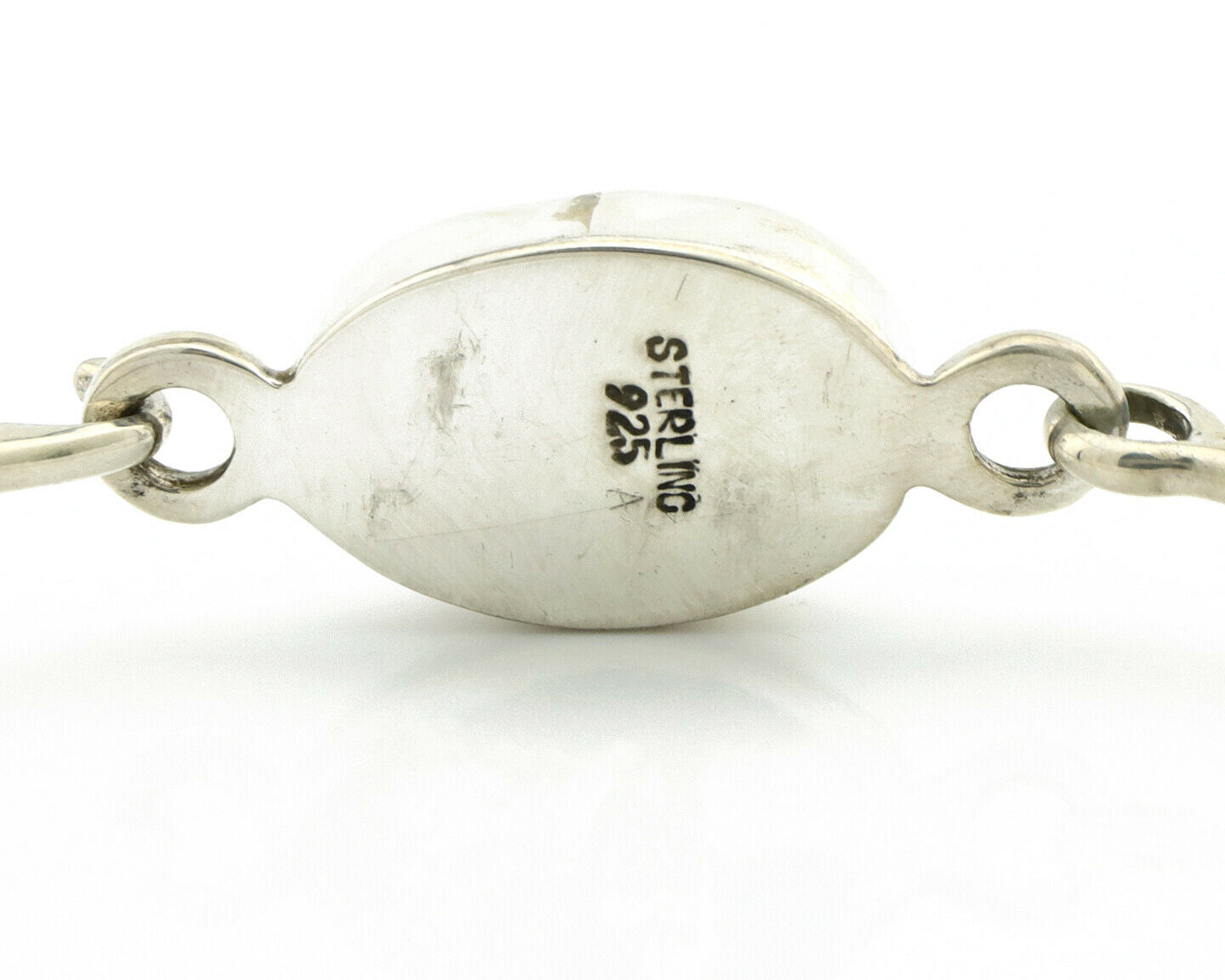 Navajo Bracelet .925 Silver Blue Arizona Turquoise Native American Artist C.90's