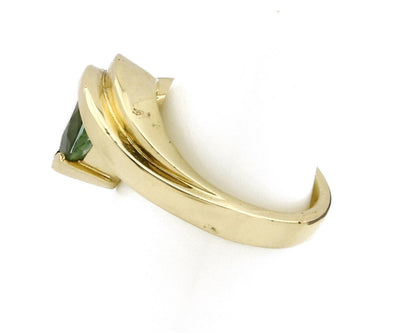 Women's Peridot Diamond Ring 18k SOLID Gold Engagement 2.6 tcw Size 5.5