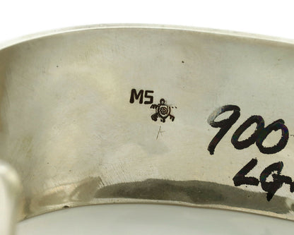 Hopi Turtle Bracelet .925 Silver Artist Signed Mitchell Sockyma C.90's