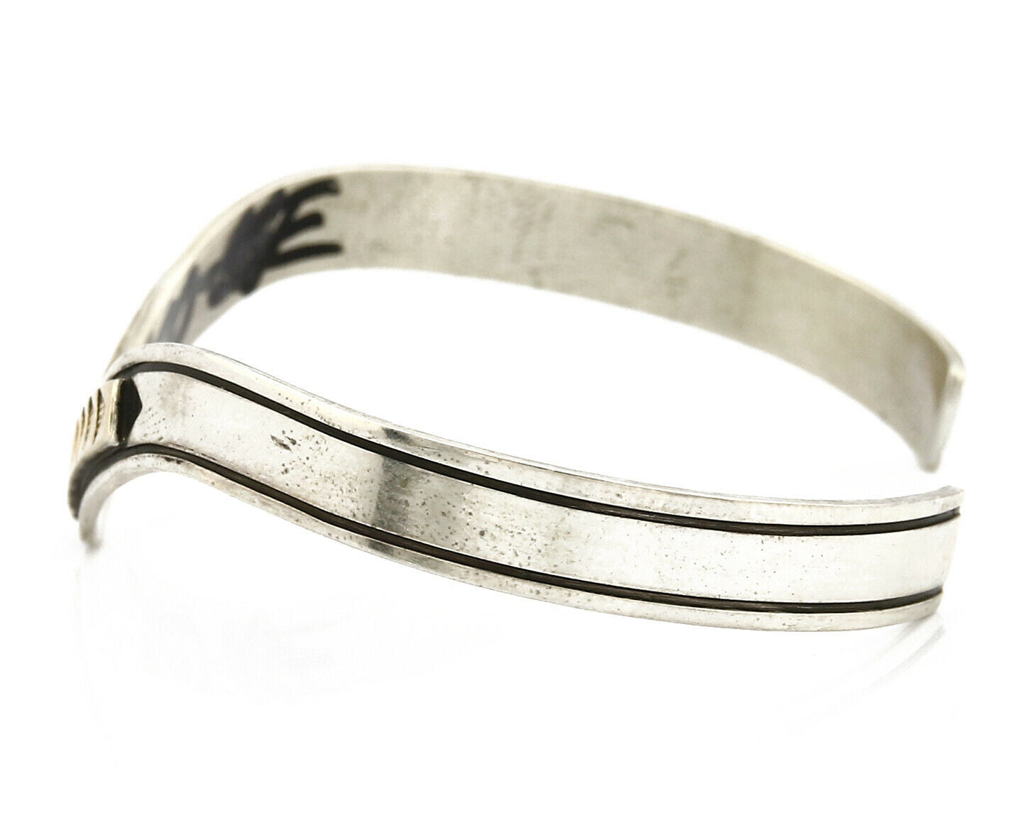 Navajo Bracelet .925 Silver & 14k Solid Gold MM Rogers and TAS Cuff C.80's