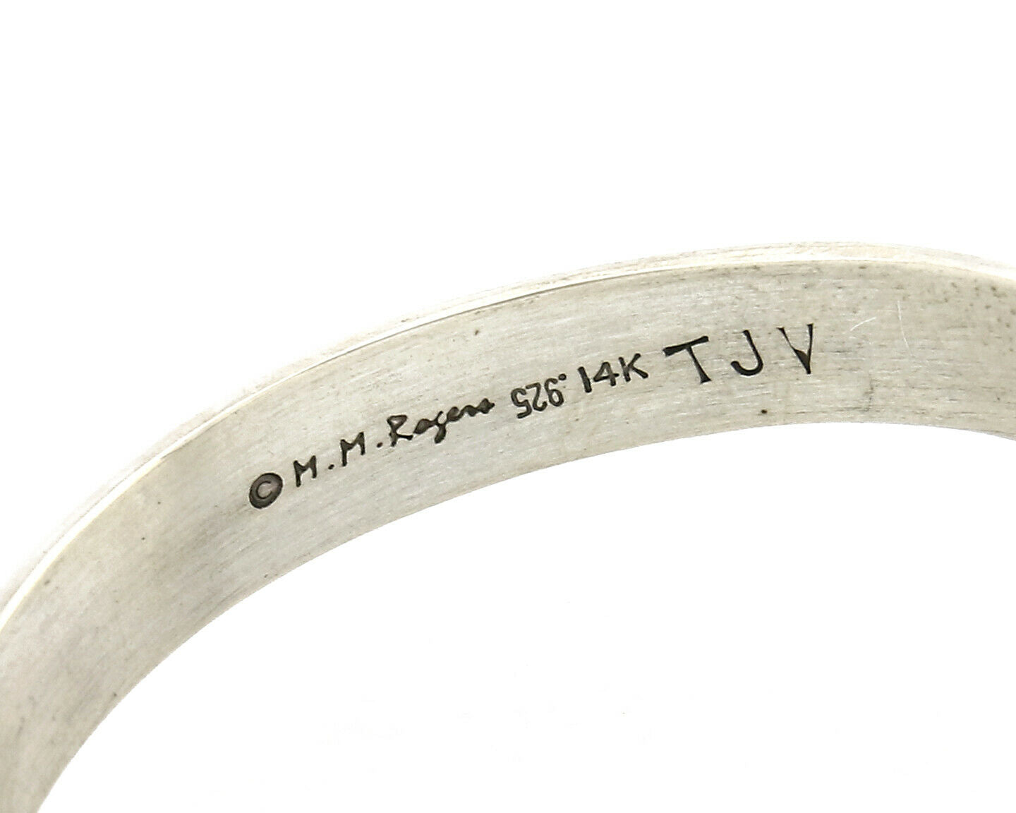 Navajo Bracelet .925 Silver & 14k Solid Gold MM Rogers and TAS Cuff C.80's