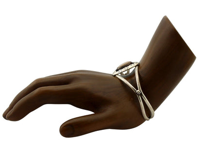 Women's Navajo Bracelet 925 Silver Pink Mussel Native American Artist Signed IJC