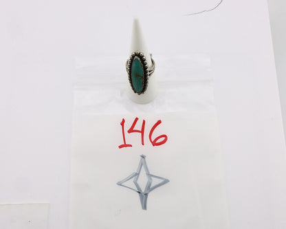 Navajo Handmade Ring 925 Silver Turquoise Native American Artist C.80's