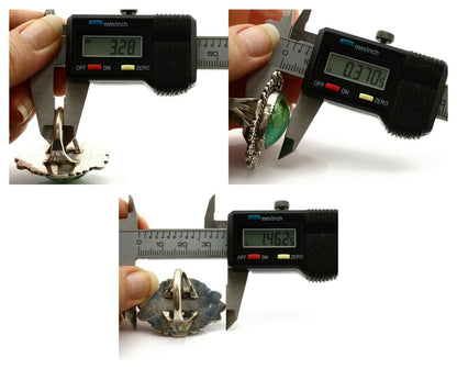 Navajo Ring .925 Silver Royston Turquoise Native American Artist C.80's