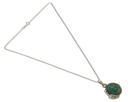 Navajo Necklace 925 Silver Arizona Turquoise Native American Artist Signed C80's