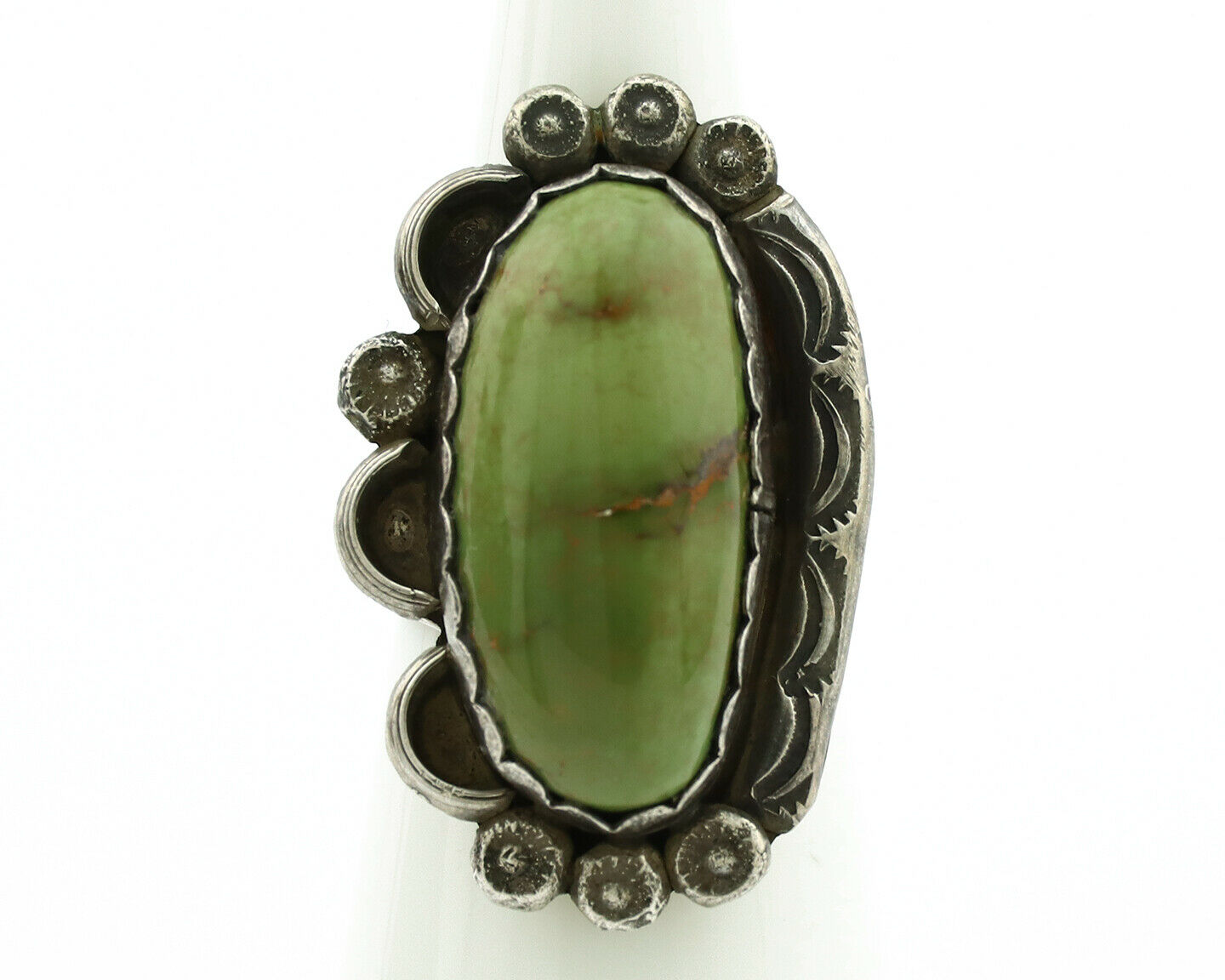 Navajo Ring .925 Silver Royston Turquoise Native American Artist C.1980's