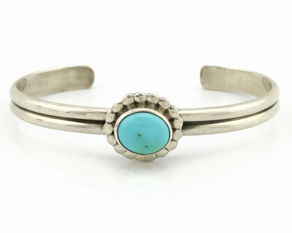 Navajo Bracelet .925 Silver Sleeping Beauty Turquoise Native American C.90's