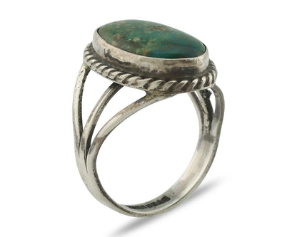 Navajo Handmade Ring .925 Silver Arizona Turquoise Native Artist C.80's
