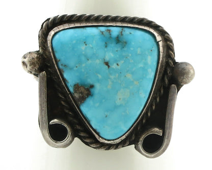 Navajo Ring 925 Silver Morenci Turquoise Native American Artist C.80's
