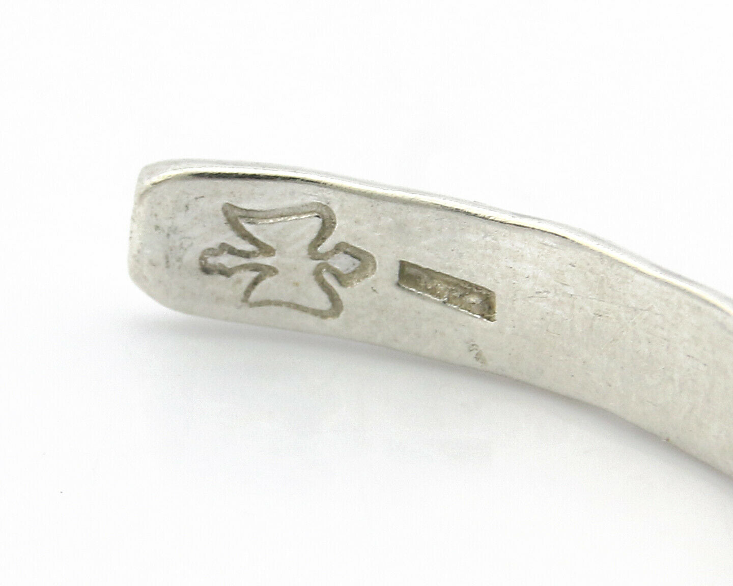 Navajo Bracelet .925 Silver Hand Stamped Arrow Head Artist I Montoya C.80's