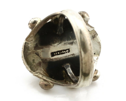 Navajo Ring .925 Silver Blue Southwest Turquoise Native American Artist C80s