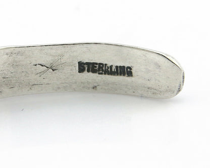 Navajo Bracelet .925 Silver Hand Stamped Arrow Head Artist Montoya C.80's