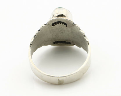 Navajo Ring .925 Silver Blue Green Arizona Turquoise Artist Signed Apache C.80's