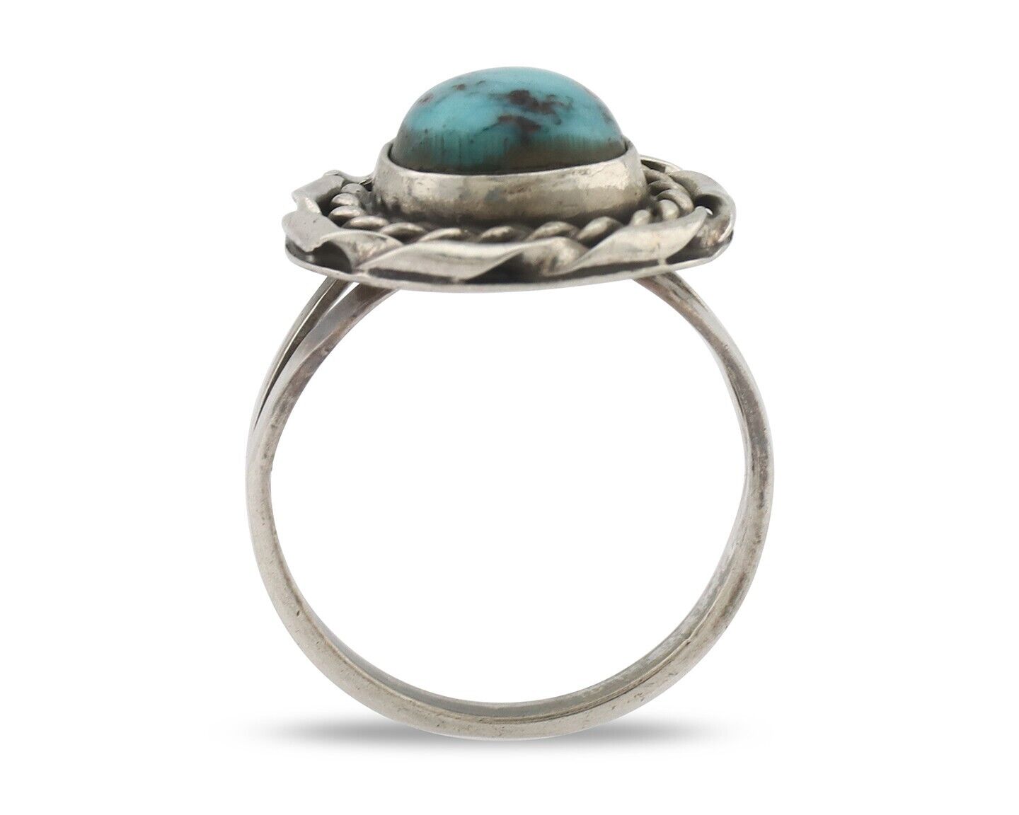 Navajo Handmade Ring 925 Silver Blue Southwest Turquoise Native Artist C.80's