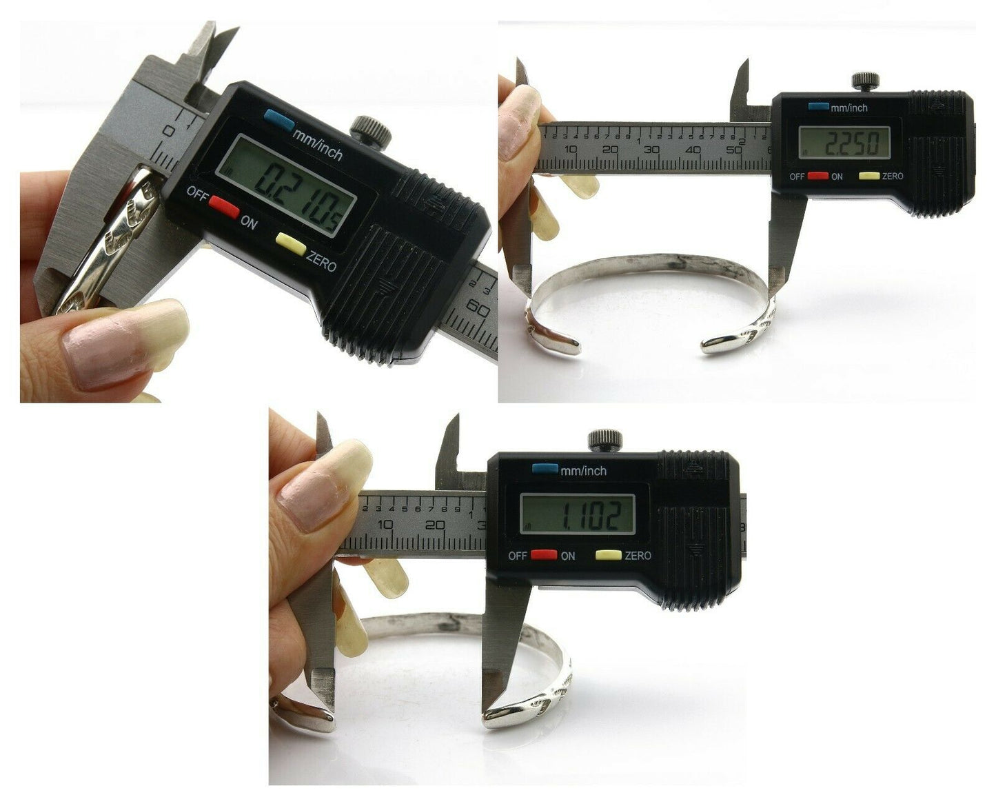 Navajo Bracelet .925 Silver Hand Stamped Arrow Head Artist V Montoya C.80's