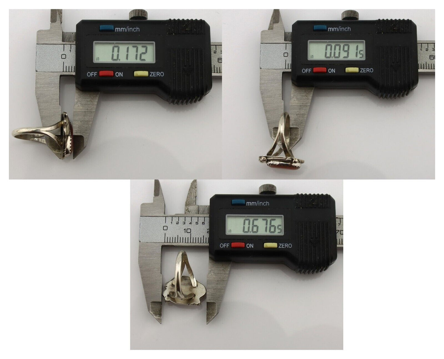 Navajo Ring .925 Silver Natural Pink Mussel Artist Signed Justin Morris C.80's