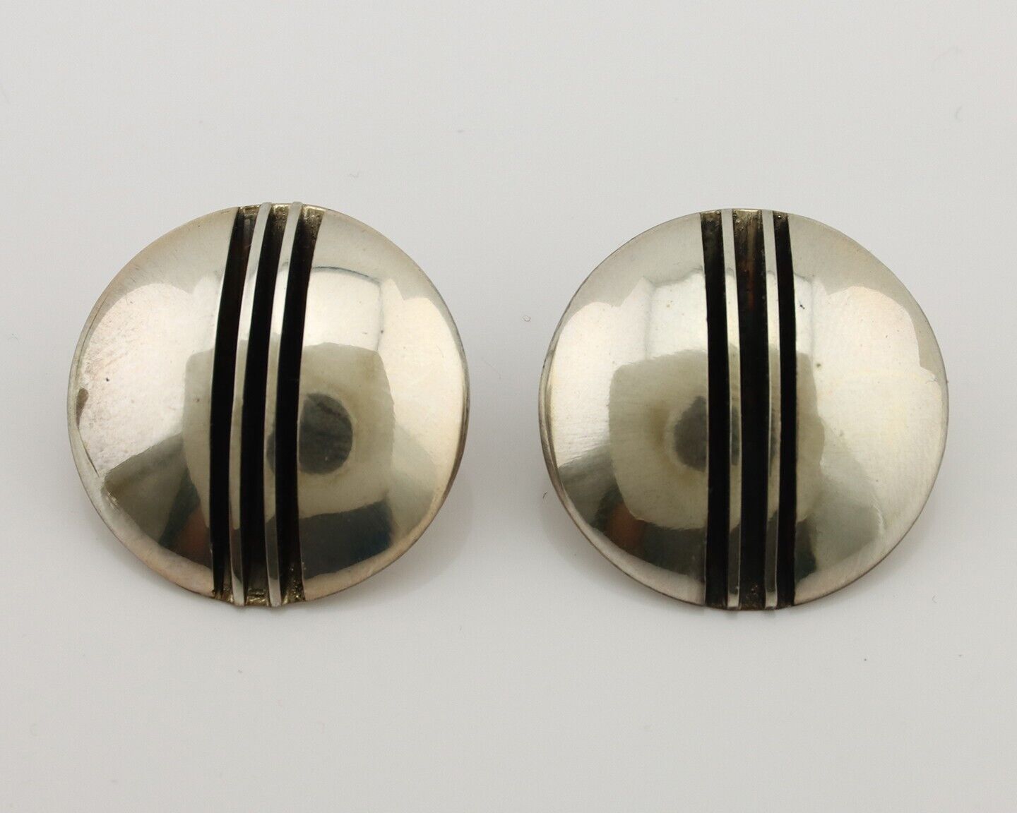 Navajo Earrings 925 Silver Hnadmade Native American Artist Signed Yazzie C.80's