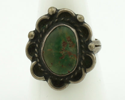 Navajo Ring .925 Silver Natural Turquoise Native American Artist C.80's