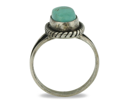 Navajo Ring .925 Silver Arizona Turquoise Native American Artist Handmade C.80's
