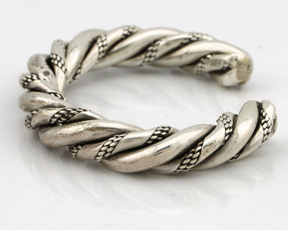 Navajo Handmade Bracelet .925 SOLID Silver Artist Signed D Circa 1980's