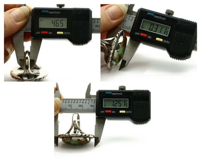 Navajo Ring .925 Silver Natural Green Turquoise Signed Apache C.80's