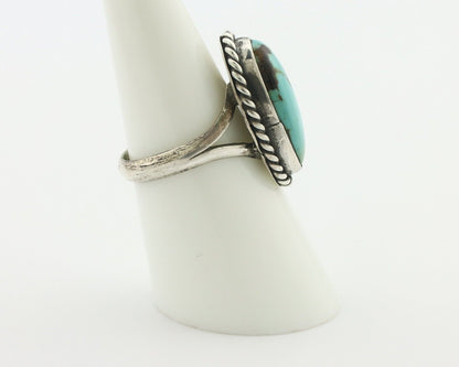 Navajo Handmade Ring .925 Silver Southwest Turquoise Native Artist C.80's