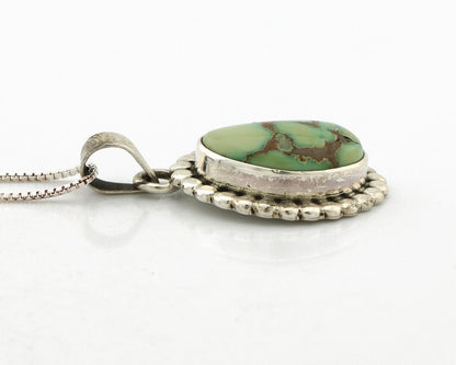 Navajo Necklace 925 Silver Damele Turquoise Native American Artist Signed C.80's