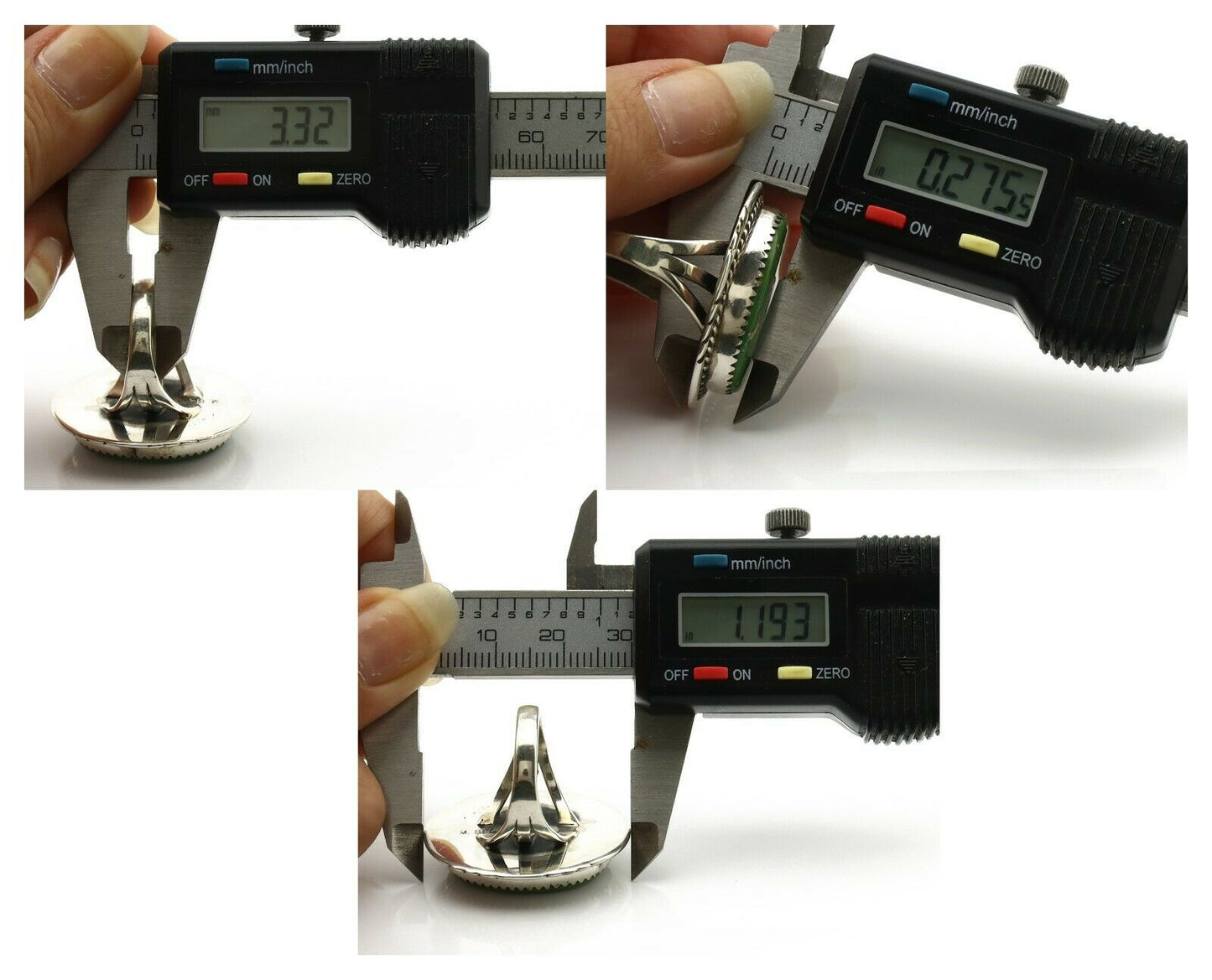 Navajo Ring .925 Silver Royston Turquoise Artist Signed M Begay C.80's