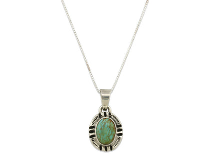 Navajo Pendant .925 Silver Kingman Turquoise Artist Signed Gecko C.80's
