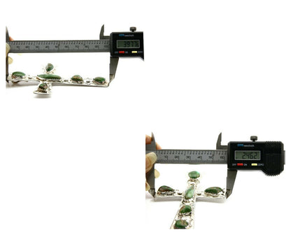 Navajo Royston Turquoise Pendant .925 Silver Artist CE Circa 90's