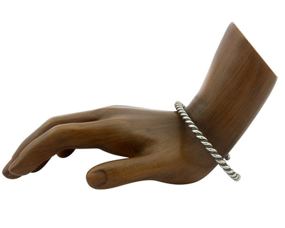 Navajo Bracelet .925 SOLID Silver Handmade Artist Tahe Circa Late 1980's