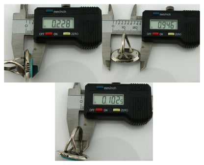 Navajo Ring .925 Silver Blue Turquoise Native American Artist Handmade C.80's