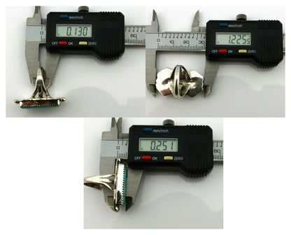 Navajo Ring .925 Silver Natural Aqua Turquoise Artist Signed S C.80's