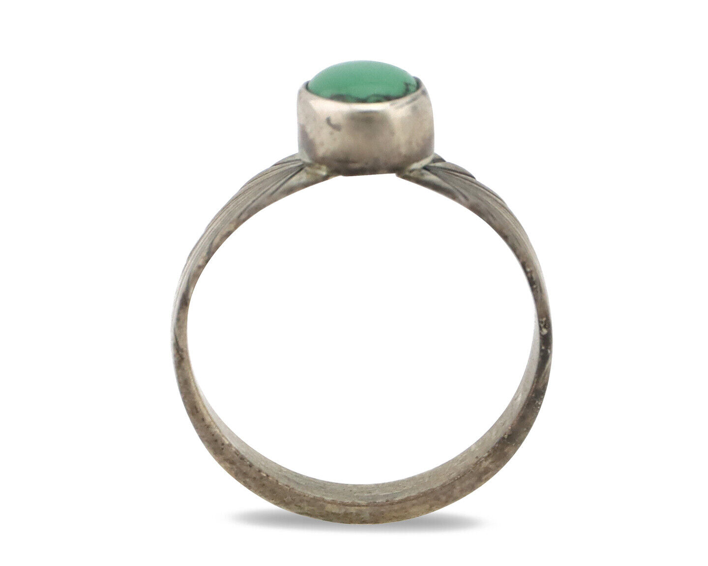 Navajo Ring 925 Silver Natural Mined Turquoise Native Artist C.80's