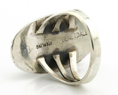 Navajo Ring .925 Silver Kingman Turquoise Signed William Denetdale C.80's