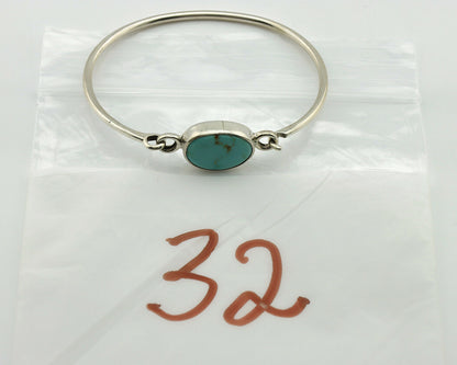 Navajo Bracelet .925 Silver Blue Arizona Turquoise Native American Artist C.90's