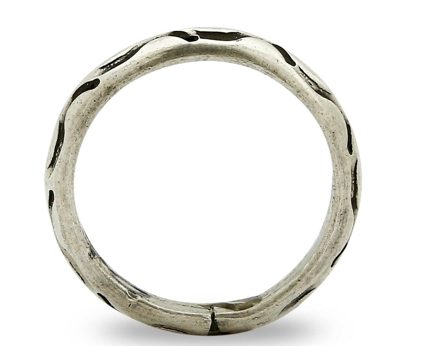 Women's Navajo Ring .925 SOLID Silver Hand Stamped Circa 1980's