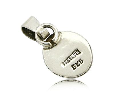 Navajo Hand Stamped Natural Mined MOP in .925 SOLID Silver Pendant