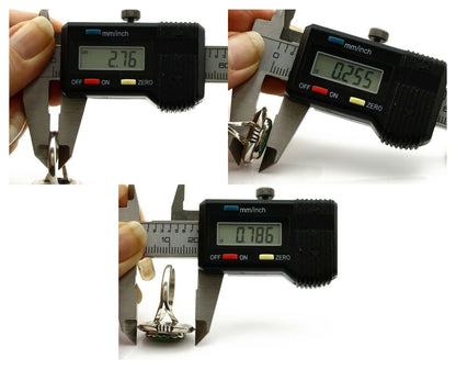 Navajo Ring .925 Silver Kingman Turquoise Handmade Native American Artist C.80's