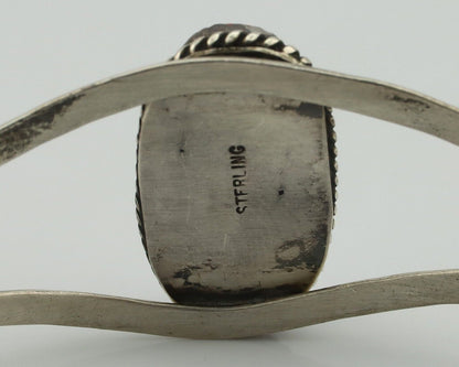 Women's Navajo Bracelet 925 Silver Natural Pink Mussel Native American C.80's