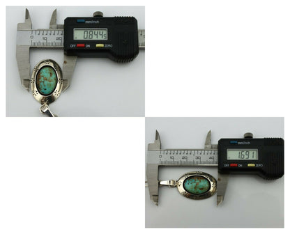 Navajo Pendant .925 Silver Kingman Turquoise Native American C.80's