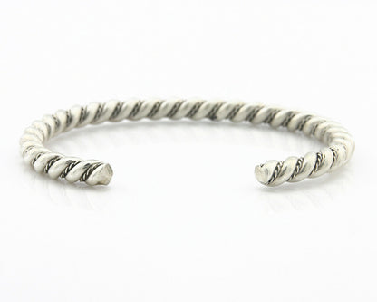 Navajo Bracelet .925 SOLID Silver Handmade Artist Tahe Circa Late 1980's