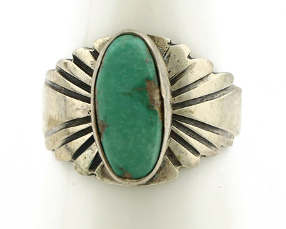Navajo Ring .925 Silver Royston Turquoise Artist Signed Apache C.80's