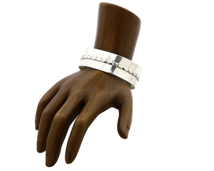 Women's Navajo Bracelet .925 Silver Handmade Artist Signed Y C.80's