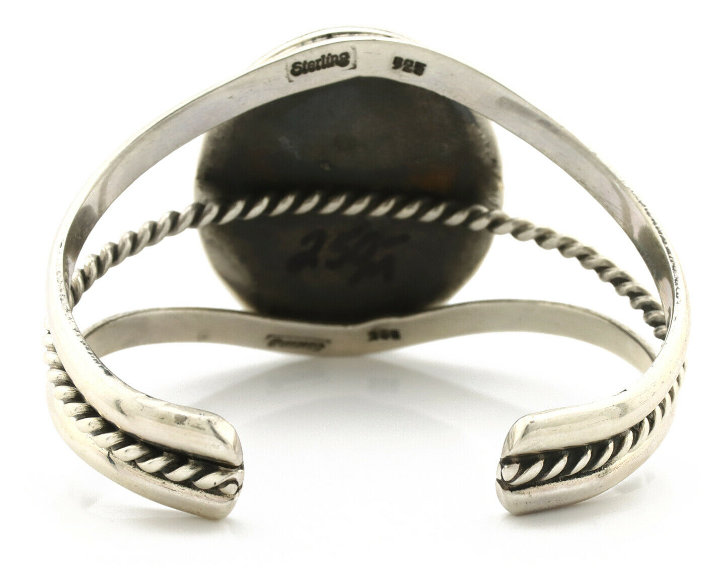 Navajo Bracelet .925 Silver Black Onyx Artist Native American C.90's