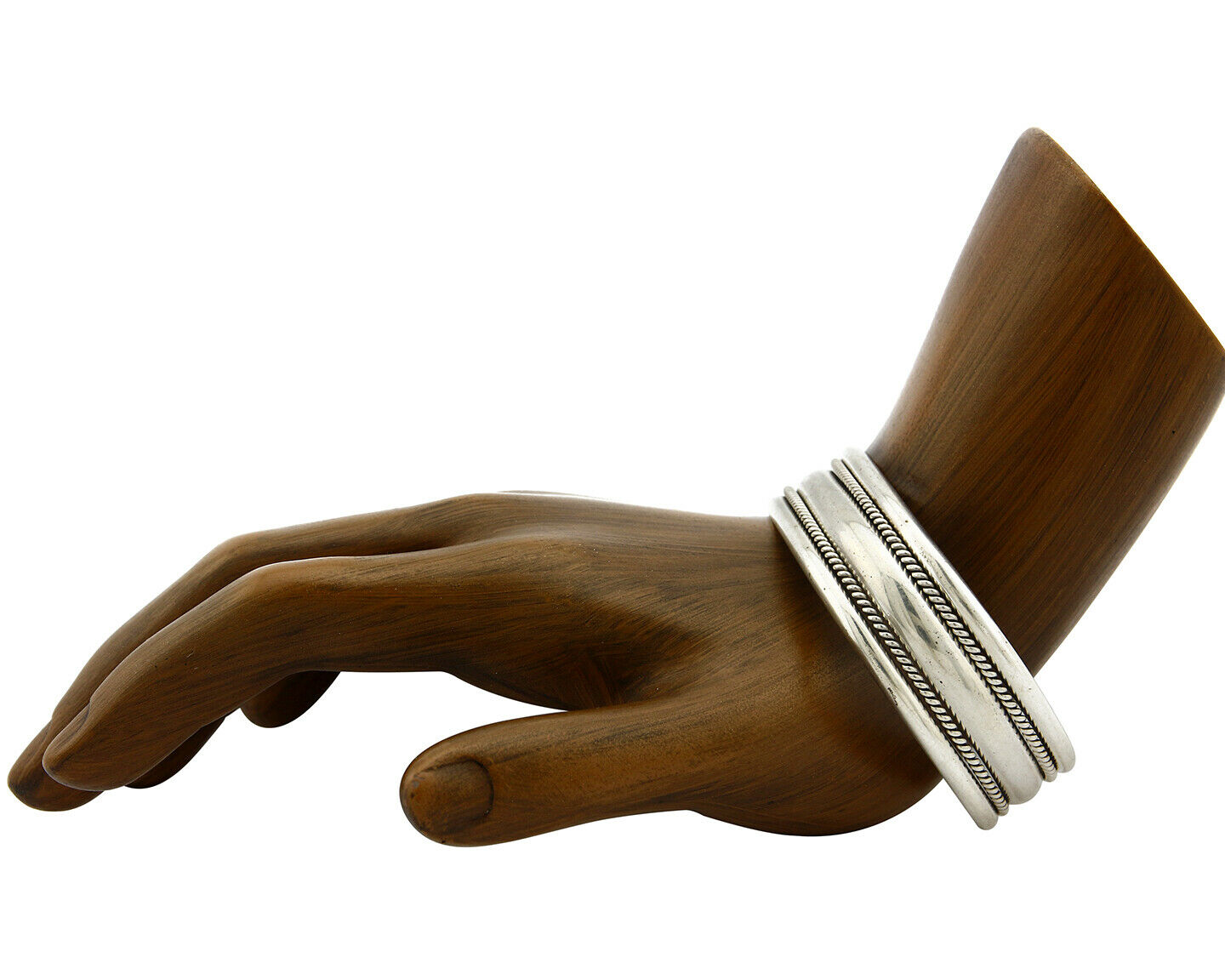 Navajo Bracelet .925 Silver Handmade Hand Stamped Signed Artist TAHE Circa 1980s