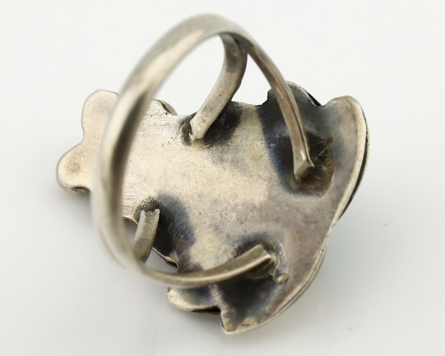 Navajo Ring .925 Silver Sleeping Beauty Turquoise Native Artist C.1980's