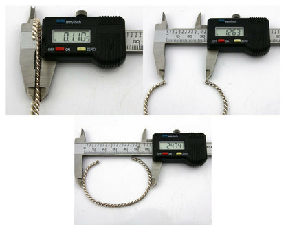 Navajo Bracelet .925 Silver Braided Twisted Artist Tahe C80's