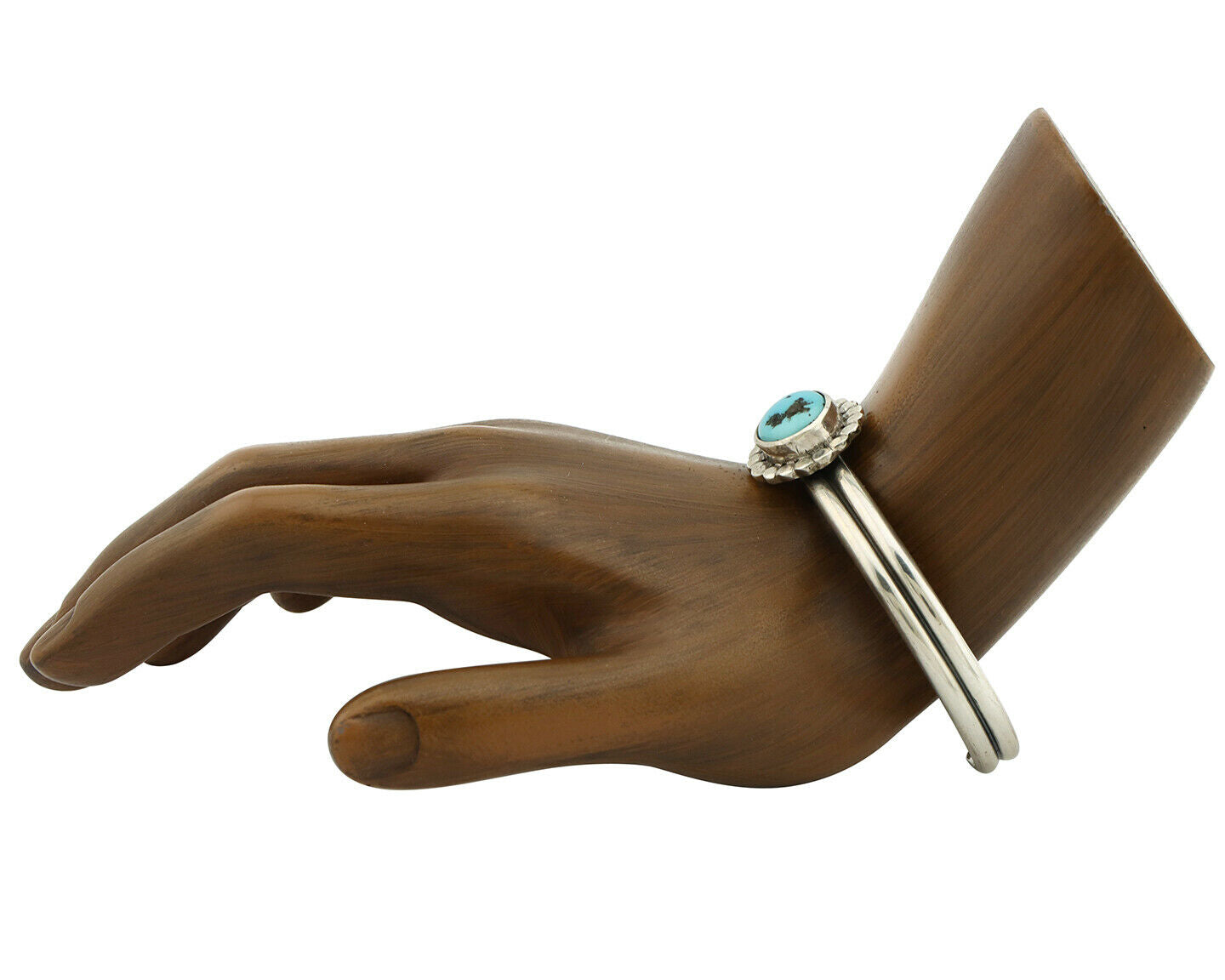 Navajo Bracelet .925 Silver Sleeping Beauty Turquoise Native American C.90's