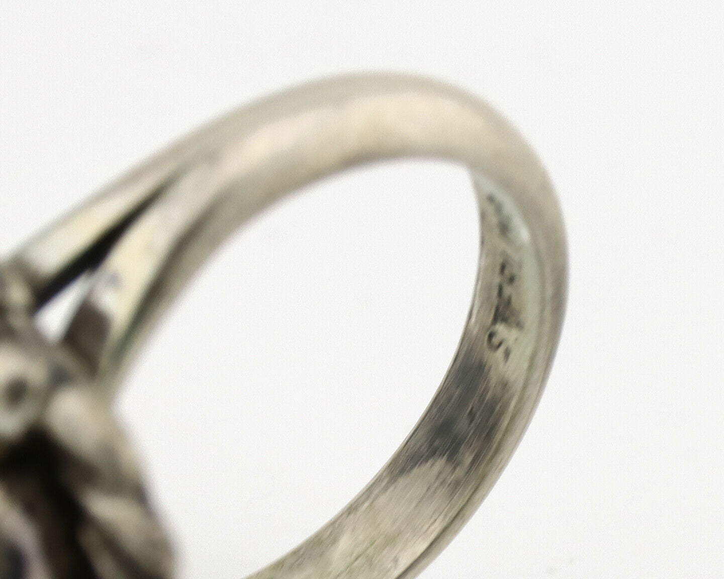 Navajo Ring .925 Silver Kingman Turquoise Native American Artist C.1980's